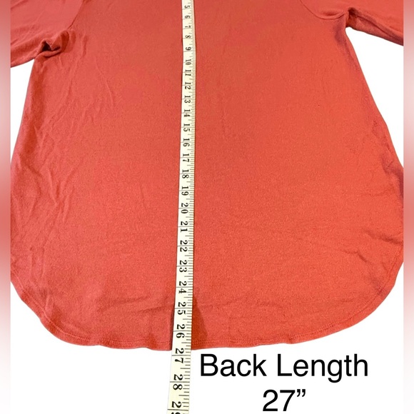 Women’s Old Navy Long Sleeves Crew Neck Sweater Bright Orange Shade NWOT - Picture 7 of 16